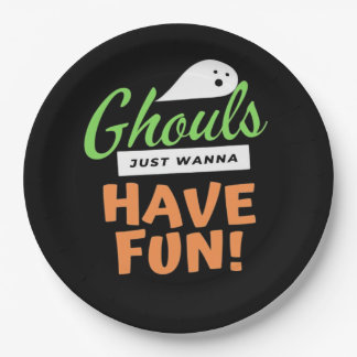 Assiettes En Carton Ghouls veut juste s'amuser - Halloween Ghouls Funn