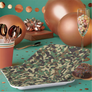 Assiettes En Carton GI Camouflage Soldat Joe Plaques du Parti Militair