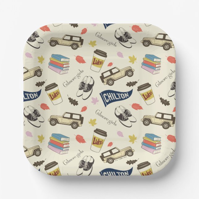 Assiettes En Carton Gilmore Girls Chilton Fall Pattern (Recto)