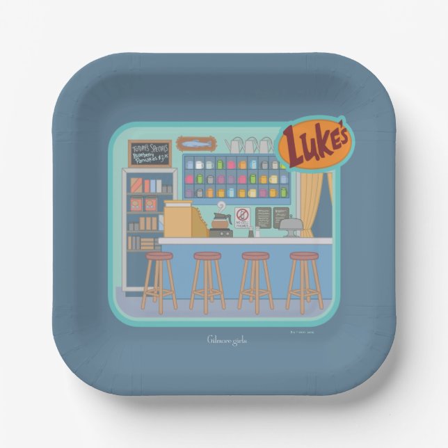 Assiettes En Carton Gilmore Girls | Luke's Diner Graphic (Recto)