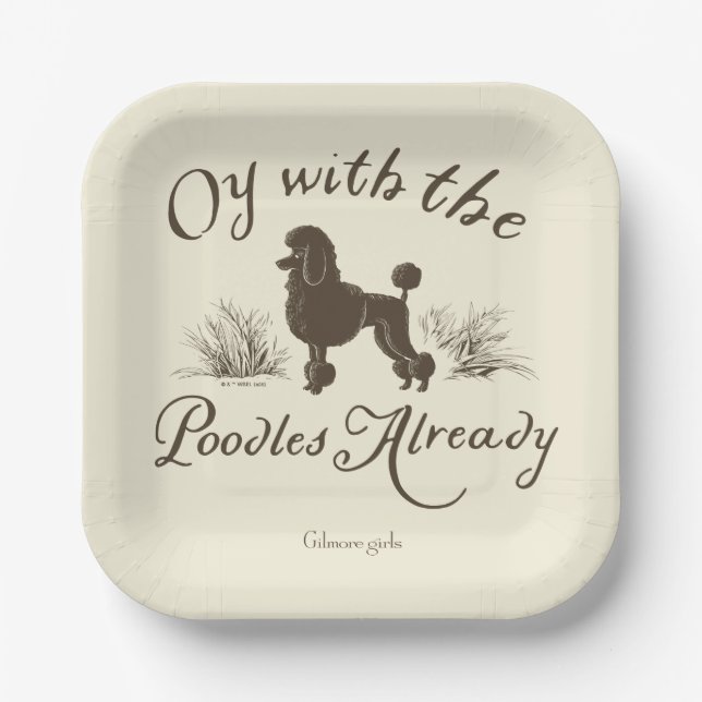 Assiettes En Carton Gilmore Girls | Oy With the PoodlesDesign (Recto)