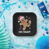 Gingerbread Man Oh Snap Christmas Funny Cookie