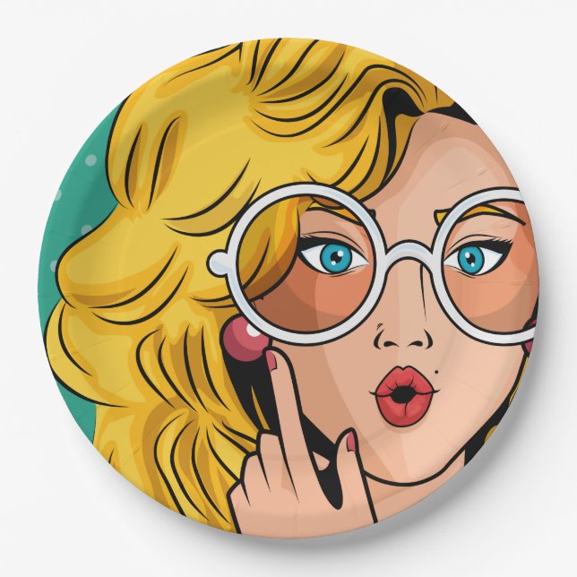 Assiettes En Carton Girl #1 (Devant)