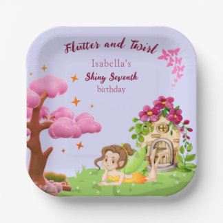 Assiettes En Carton Girls Cute Yellow Fairy Fairytale home