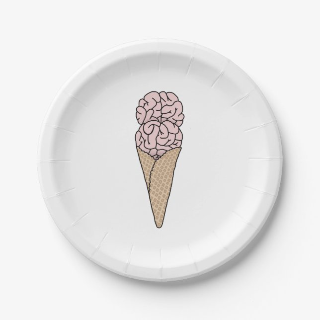 Assiettes En Carton Glace Brain Freeze (Devant)