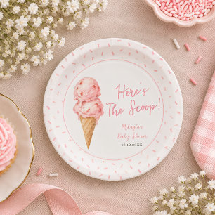 Assiettes En Carton Glace Voici La Pelle Baby Shower