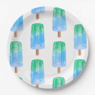 Assiettes En Carton Glaçons Bleus Anniversaire Garçon
