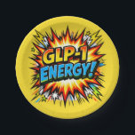 Assiettes En Carton GLP-1 Energy Comic Pop Art<br><div class="desc">Turn up the energy with this bold “GLP-1 ENERGY!” comic-style design! Featuring a vibrant retro explosion and powerful pop-art typography, this graphic captures the feeling of momentum, motivation, and positive lifestyle change. Perfect for anyone embracing a GLP-1 lifestyle journey, this design blends humor, confidence, and high-impact style into one eye-catching...</div>