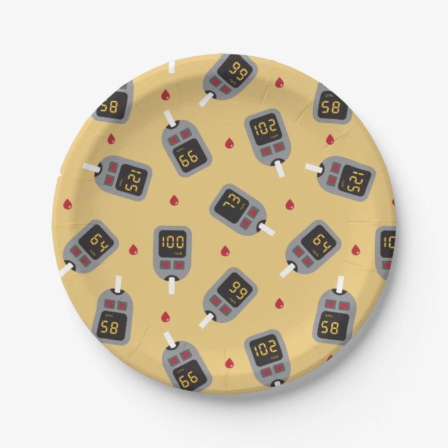 Assiettes En Carton Glucomètre (Devant)