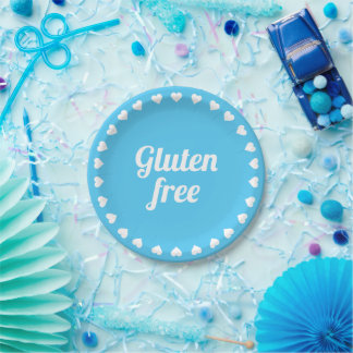 Assiettes En Carton Gluten Libre Coeliac Coeliac Blue Party Plaque pap