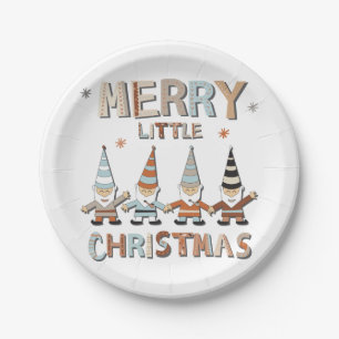 Assiettes En Carton Gnome Merry Little Christmas Party