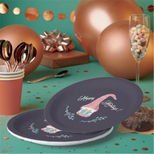 Assiettes En Carton Gnome scandinave rouge avec des vacances actuelles