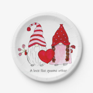 Assiettes En Carton Gnome Valentine Un amour comme gnome autre