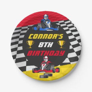 Assiettes En Carton Go Kart Racing Car Anniversaire