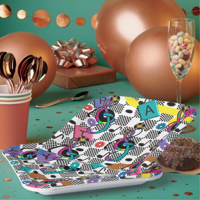 Assiettes En Carton Go Retro cocktail napkin (Multi)