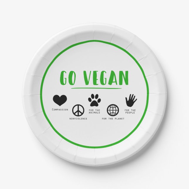 Assiettes En Carton Go Vegan (Devant)