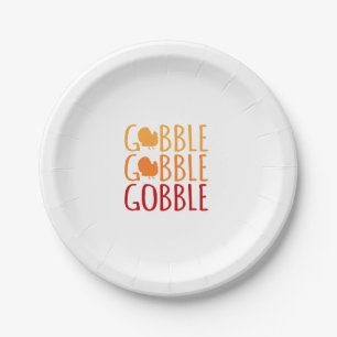 Assiettes En Carton Gobble Funky Thanksgiving Turquie Famille Hommes F