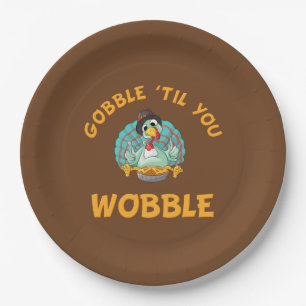 Assiettes En Carton Gobble jusqu'à ce que tu veuilles marrer la Turqu