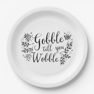 Assiettes En Carton Gobble jusqu'à ce que vous tournez