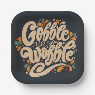 Assiettes En Carton Gobble jusqu'à ce que vous tournez