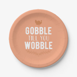 Assiettes En Carton Gobble jusqu'à ce que vous tournez des plaques de