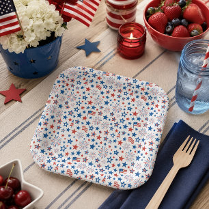 Assiettes En Carton Gobelets pour la fête du 4 juillet
