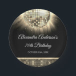 Assiettes En Carton Gold 70th Birthday Party 70's Disco Ball<br><div class="desc">Augmentez votre 70e anniversaire avec notre Gold 70th Birthday Party 70's Disco Ball Paper Plates. Ces assiettes sont conçues pour ajouter une touche de glamour rétro et de sophistication à votre panier jalon, ce qui en fait une célébration à retenir. Dans une teinte dorée rayonnante, ces plaques en papier exsument...</div>