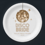 Assiettes En Carton Gold Disco Ball Disco Bride Fête des mariées<br><div class="desc">Ce sont des plaquettes en papier de Fête des mariées Gold Disco Ball Disco Bride !</div>