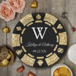 Assiettes En Carton Gold Glitter Poker Chip Casino Wedding Party<br><div class="desc">Celebrate in style with these trendy poker chip paper plates. The design is easy to personalize with your own wording and your family and friends will be thrilled when they see these fabulous party plates.</div>