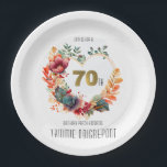 Assiettes En Carton Gold Heart Shape Peony Flower 70th Birthday Party<br><div class="desc">J'espère que vous aimez ces fleurs de pivoines géométriques dorées en forme de coeur.</div>