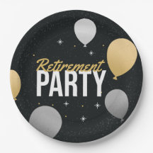 Golden Balloon Send‑Off Plate