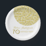 Assiettes En Carton Golden Circle 70th Birthday Party Plaques papier<br><div class="desc">Plaques de papier d'anniversaire modernes personnalisables.</div>