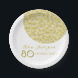 Assiettes En Carton Golden Circle 80th Birthday Party Plaques papier<br><div class="desc">Plaques de papier d'anniversaire modernes personnalisables.</div>