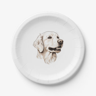 Assiettes En Carton Golden Retriever 2