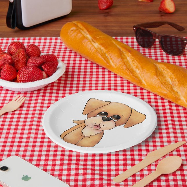 Assiettes En Carton Golden Retriever Puppy (Créateur téléchargé)