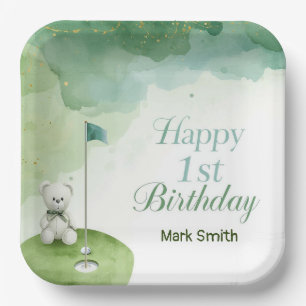 Assiettes En Carton Golf 1er Anniversaire sur le thème du Green de Put
