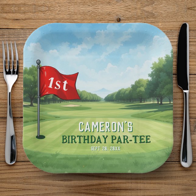 Assiettes En Carton Golf 1er Anniversaire Trou De Fête En Un (Golf 1st Birthday Party Hole In One Paper Plates
)
