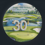 Assiettes En Carton Golf 30th Birthday on golf course<br><div class="desc">Golf 30th Birthday on golf course Paper Plates</div>