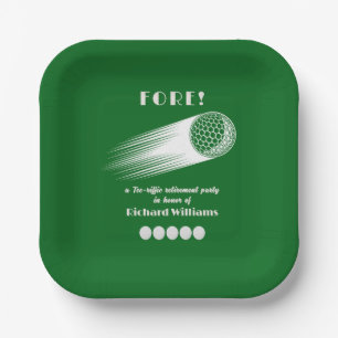Assiettes En Carton Golf à la retraite Fore Tee-Riffic Retraite