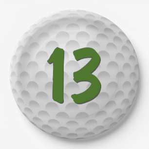 Assiettes En Carton Golf Ball 13e Anniversaire Plaque Papier