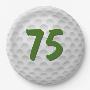 Assiettes En Carton Golf Ball 75e Anniversaire Plaque Papier