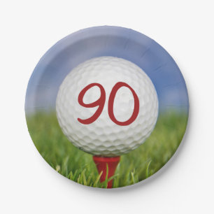 Assiettes En Carton Golf ball 90e anniversaire