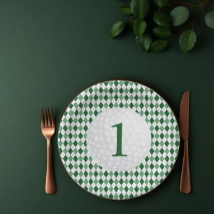 Assiettes En Carton Golf Boy 1er Anniversaire