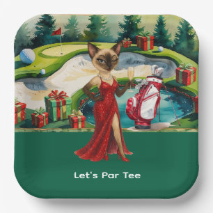 Assiettes En Carton Golf Christmas Party for Woman Golfer