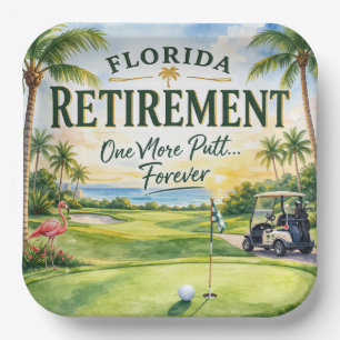 Assiettes En Carton Golf Floride sur le thème du flamant rose