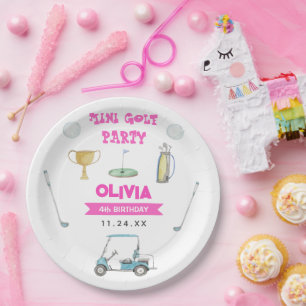 Assiettes En Carton Golf Girl Anniversaire