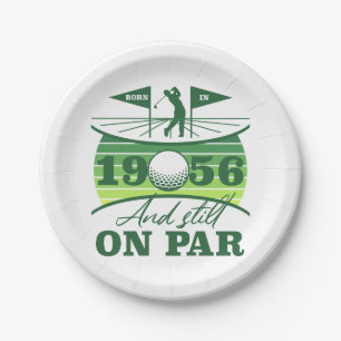 Assiettes En Carton Golf Lovers 70e anniversaire 1956
