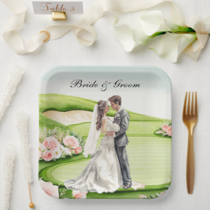 Assiettes En Carton Golf Mariage sur le thème du golf