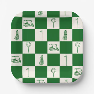 Assiettes En Carton Golf Par Tee