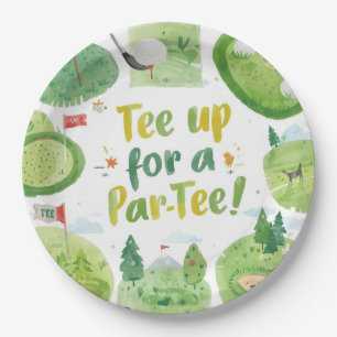 Assiettes En Carton Golf party drôle dire tee up pour par tee